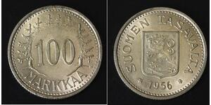 FINLAND 100 Markkaa 1956 H - Silver 0.500 - aUNC - 77