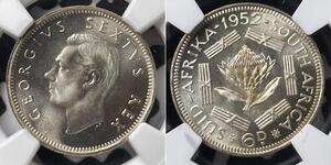 6 Penny 南非 (1910 - ) 銀 乔治六世 (1895-1952)