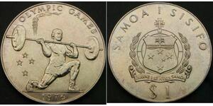 SAMOA 1 Tala 1976 - Weightlifting - aUNC - 2030 