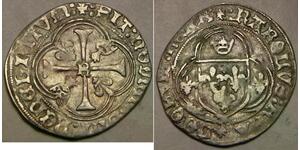 FRANCE Blanc Brittany ND (1491-98) R - Silver 0.359 - Charles VIII. - VF+ -3618*