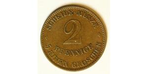 SAXE COBURG GOTHA (German State) 2 Pfennig 1856 F - Copper - Ernst II. - 3068