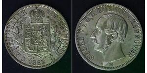 HANNOVER (German State) 1/6 Thaler 1862 B - Silver 0.520 - Georg V. - aUNC - 506