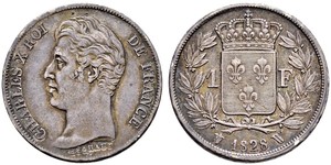 1 Franc Kingdom of France (1815-1830) Argent 