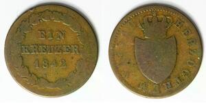 NASSAU (German State) 1 Kreuzer 1842 - Copper - Adolph - 1079