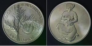 HUNGARY 100 Forint (Szaz) 1981 - Nickel - World Food Day - aUNC - 3964