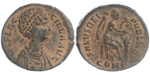 Kaiserzeit, Aelia Flaccilla, Gemahlin von Theodosius I Maiorina, Konstantinopel. RIC 55.5. Sehr schön
