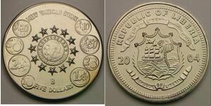 LIBERIA 5 Dollars 2004 - Copper-Nickel - New Vatican Coins - UNC - 416 *