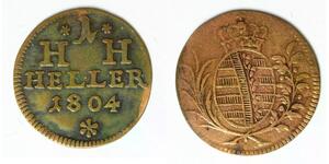 SAXE HILDBURGHAUSEN (German State) 1 Heller 1804 - Copper - Friedrich I. - 1085
