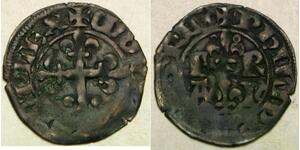 FRANCE Double Tournois ND (1337) - Silver 0.239 - Philippe VI. - VF - 3616 *