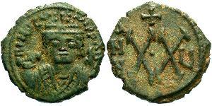 1/2 Follis Imperio bizantino (330-1453) Bronce Mauricio Tiberio (539-602)