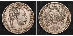 1 Gulden / 1 Florin Autriche-Hongrie (1867-1918) Argent Franz Joseph I (1830 - 1916)