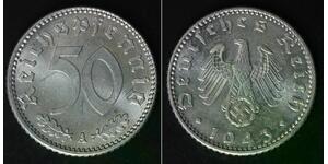 GERMANY (Third Reich) 50 Reichspfennig 1943 A - Aluminum - XF/aUNC - 2275