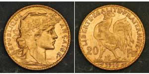  
 
   1910, France (3rd Republic). Beautiful Gold 20 Francs 