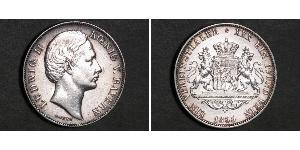 1 Талер Королівство Баварія (1806 - 1918) Срібло Людвіг II (король Баварії)(1845 – 1886)