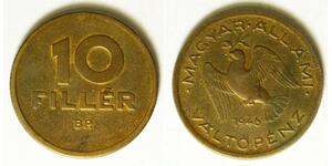 HUNGARY 10 Filler 1946 - Aluminum/Bronze - XF/aUNC - 3149