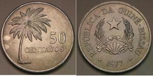 GUINEA BISSAU 50 Centavos 1977 - Aluminium - F. A. O. - aUNC - 44 *