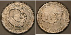 USA Booker T. Washington George Carver Half Dollar 1952 - Silver 0.9 - XF - 879*