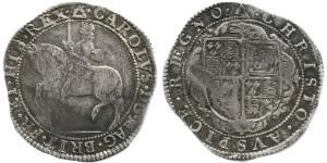 1/2 Crown 英格兰王国 銀 查理一世 (英格蘭) (1600 - 1649)