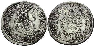 15 Kreuzer Royaume de Hongrie (1000-1918) Argent Léopold Ier de Habsbourg(1640-1705)