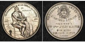  
 
   1904, Argentina. Silver Plated 