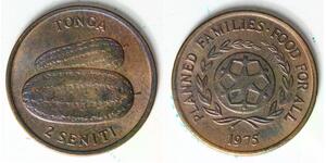 TONGA 2 Seniti 1975 - Bronze - F.A.O. - XF/aUNC - 4475