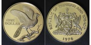 TRINIDAD & TOBAGO 1 Dollar 1976 Proof - Copper/Nickel - 2474