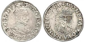 1545,Frankreich-Lothringen. Karl II. (III.) 1545-1608. Teston o.J., Nancy. Jugendliches Brustbild. Mit Münzmeisterzeichen B (Nicolas Briseur). De Saulcy Tf. 19/7, Flon 641/71. Sehr schön +.