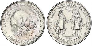 Vereinigte Staaten von Amerika. Gedenkmünzen. Half Dollar 1936. Albany - Charter Anniversary. K.M. 173.Winzige Kratzer, vorzüglich