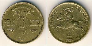 5 Cent Lituania (1991 - ) Alluminio/Bronzo 