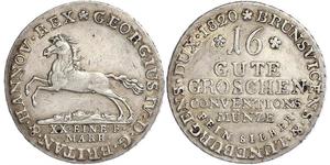 1 Groschen Hannover Plata 