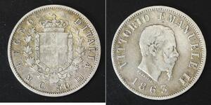 50 Centesimo Kingdom of Italy (1861-1946) Silber Victor Emmanuel II of Italy (1820 - 1878)