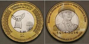 SENEGAL 1 Franc 2014 - 100th Anniversary of Beginning of W. W. I - aUNC - 3538 *