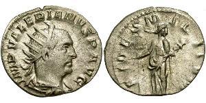 1 Антониниан Римская империя (27BC-395) Серебро Валериан I (193-260)