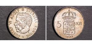 5 Krone Schweden Silber Gustav VI. Adolf (Schweden) (1882 - 1973)