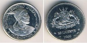 Лесото
10 лисенте (1966 г.)
Серебро

