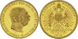 100 Corona Impero austro-ungarico (1867-1918) Oro Franz Joseph I (1830 - 1916)