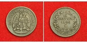  
  
  
 1889, Mexico (2nd Republic). Large Copper Centavo Coin. Nice VF! 
  
  Mint Year: 1889 Condition: Nice VF!  Reference: KM-391.6. Denomination: Centavo Mint Place: Mexico (Mo) Material: C ...