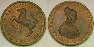 WESTPHALIA 500 Mark 1923 - Tombac - Annette von Droste Huelshoff - UNC - 3123 *