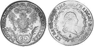 20 Kreuzer Kaisertum Österreich (1804-1867) Silber Francis II, Holy Roman Emperor (1768 - 1835)