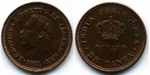 1/8 Tanga Индия португальская (1510-1961) Мідь 