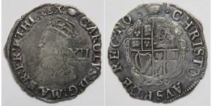 GREAT BRITAIN SHILLING 1600 KING CHARLES I BUST LEFT SILVER WORLD COIN 