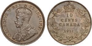 10 Cent Canada Silver George V of the United Kingdom (1865-1936)