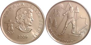 25 Cent Kanada Nickel Elizabeth II (1926-2022)