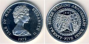 25 Penny 曼島  伊丽莎白二世 (1926-2022)