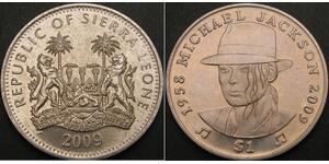 SIERRA LEONE 1 Dollar 2009 - Michael Jackson - aUNC - 1311 