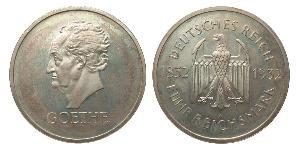 5 Reichsmark / 5 Марка Веймарская республика (1918-1933) Серебро 