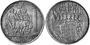 1 Талер Ансбах (1398–1792) Срібло John Frederick, Margrave of Brandenburg-Ansbach (1654 – 1686)