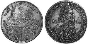 1 Thaler Anhalt-Bernbourg (1603 - 1863) Argent Christian II d