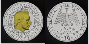 GERMANY 10 Euro 2005 G - Silver 0.925 - Friedrich von Schiller - 1965