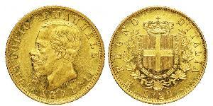 20 Lira Kingdom of Italy (1861-1946) Or Victor Emmanuel II of Italy (1820 - 1878)